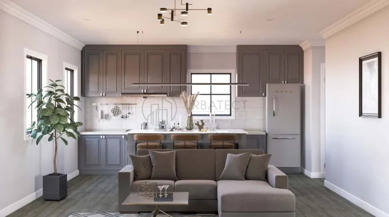 Urbatect Model 05 - 634SF, 1 Bed and 1 Bath - Dining