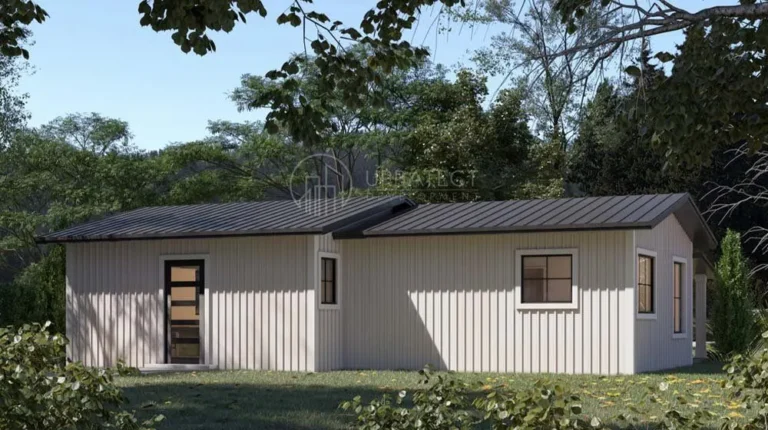 Model 08: 792SF, 2 Bed and 2 bath - Back